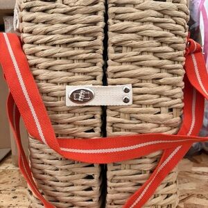 Target Woven Tote with Orange Strap